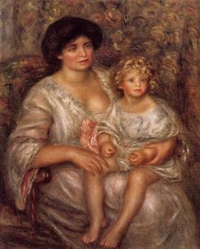 Pierre Auguste Renoir : Madame Thurneyssan and Her Daughter